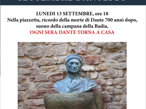 Lunedì 13 settembre ore 18,00 Roberto Mosi al Circolo degli Artisti Firenze – “Ogni sera Dante ritorna a casa”