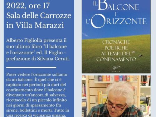 Alberto Figliolia presenta Il balcone e l’orizzonte/Edizioni il Foglio Letterario