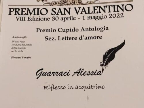 Premio San Valentino… ancora la nostra Alessia Guarraci