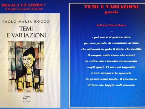 Paolo Maria Rocco e la sua poesia. Il Foglio Letterario Edizioni. Temi e Variazioni, 2021.