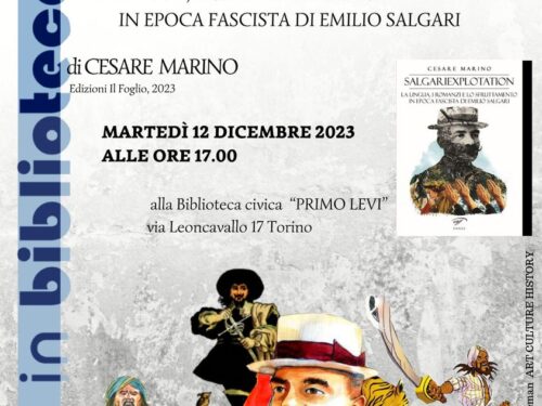 Cesare Marino presenta il suo Salgari. Martedì 12 dicembre 2023, Biblioteca civica “Primo Levi”, Torino.