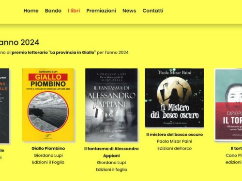 Due libri del Foglio Letterario Edizioni in concorso Premio La Provincia in giallo.