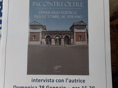 Domenica 28 gennaio, Tortoreto. Presentazione dell’opera “Incontri oltre” di Angela Falcucci Capanna. Ed. il Foglio.