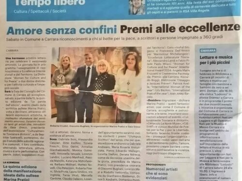 Un premio a Patrizio Avella per il nostro Prévert, in Comune a Carrara. Edizioni il Foglio Letterario.