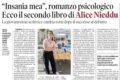 Alice Nieddu a TVL PISTOIA. Sarà intervistata da Maurizo Gori. Alice Nieddu è stata inoltre invitata a Pistoia dall'Associazione Giallo Pistoia per presentare Insania Mea - Libreria Cino Ubik (giovedì 15 ottobre ). Il Foglio Letterario Edizioni.